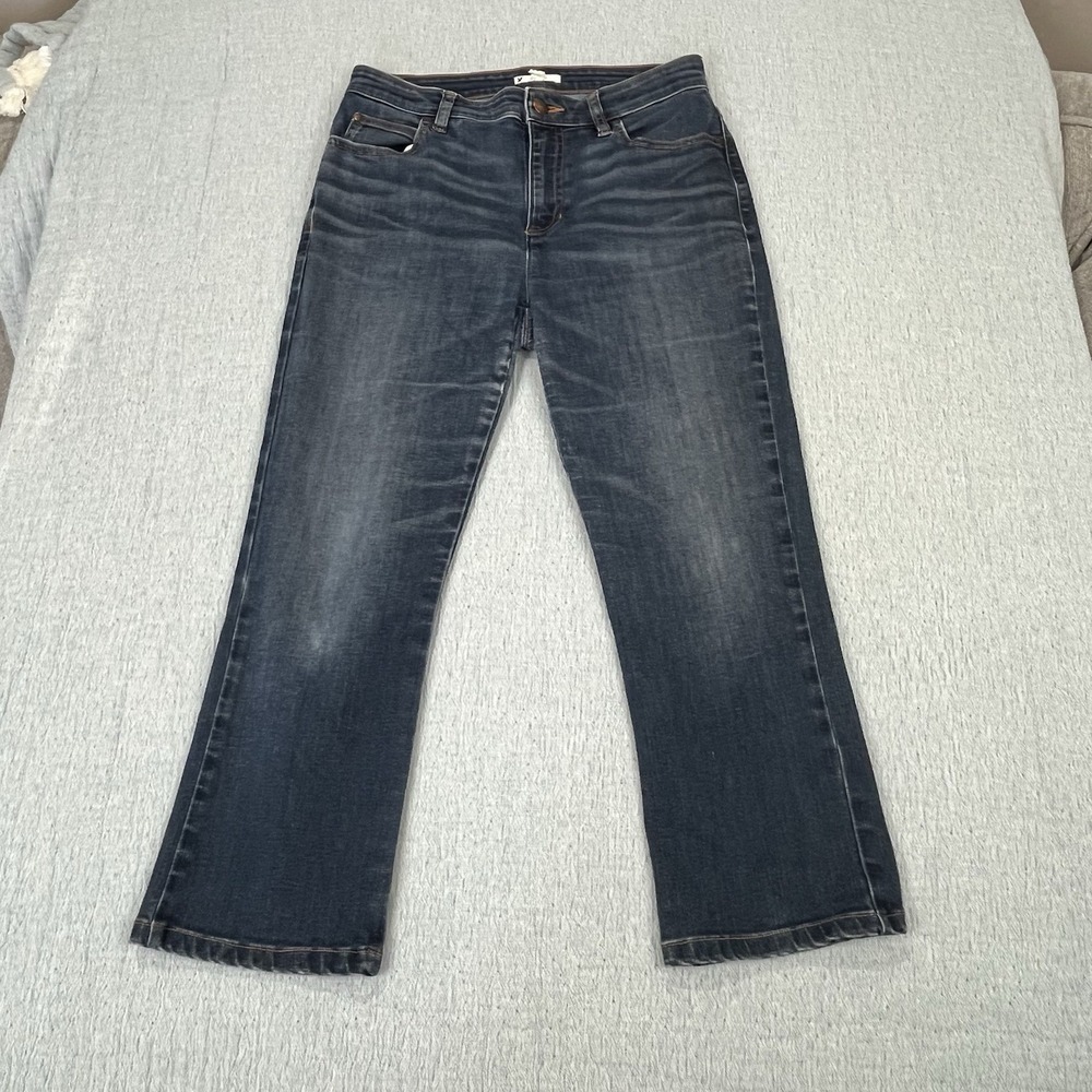 Eileen Fisher Women's 4‎ Medium Wash Straight Leg Jeans Blue Denim Organic